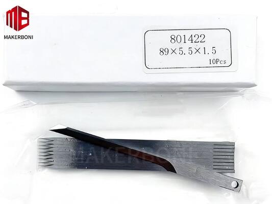 801422 89x5.5x1.5mm Lama di acciaio di tungsteno 10-pack per Lectra Cutter. Lame di precisione per cuoio e compositi.